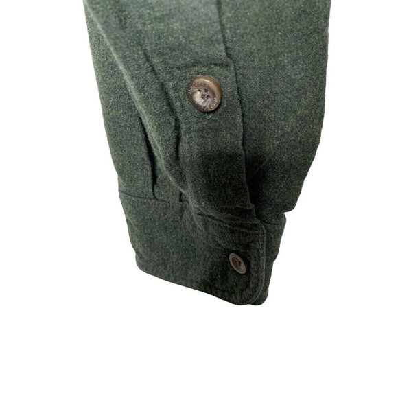 Woolrich Flannel Feel Cotton Button Shacket Green Outdoor Sz LT - Picture 4 of 6